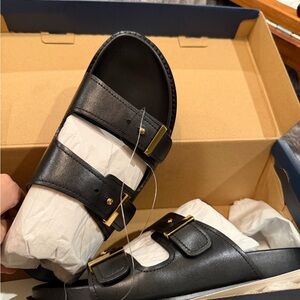 NWT Cole Haan Black Marisol Footbed Womens Sandals